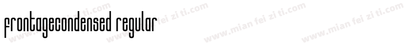 frontagecondensed regular字体转换
